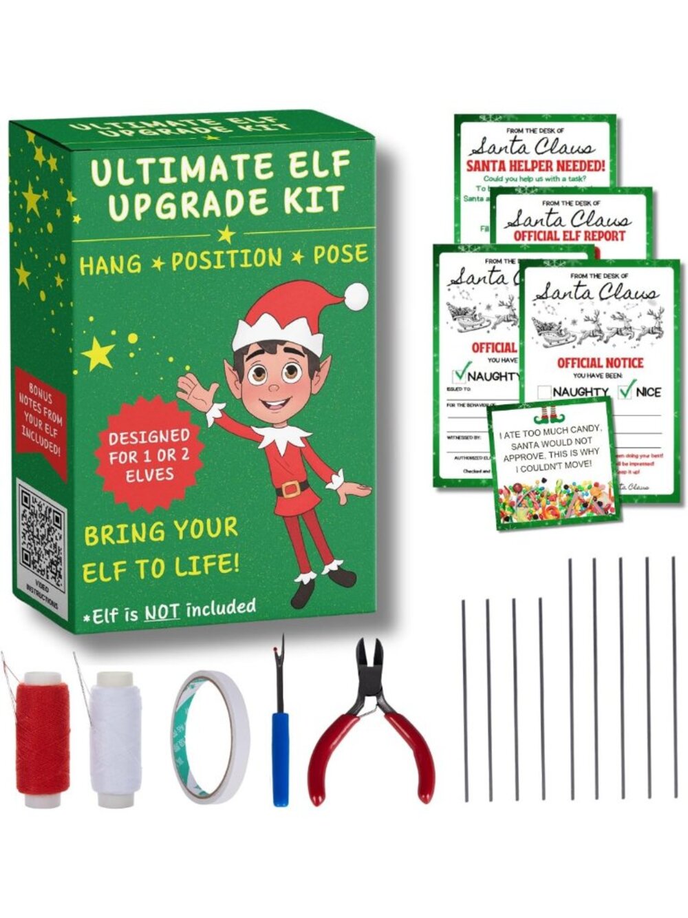 DIY Posable Elf Doll Kit for Adults - Upgrade Your Holiday Decor with Tools